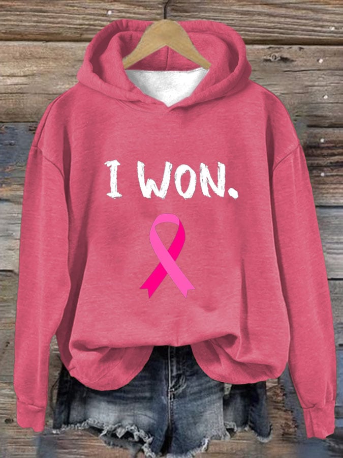 Women's Breast Cancer Survivor Printed Hoodie