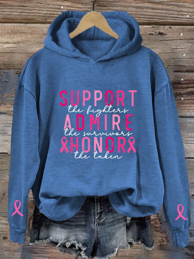 Women's Breast Cancer/Support Admire Honor Casual Hoodie