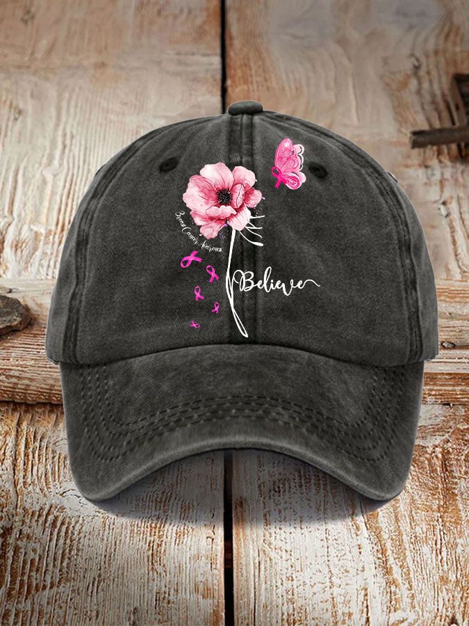 Breast Cancer Awareness Pink Floral Hat