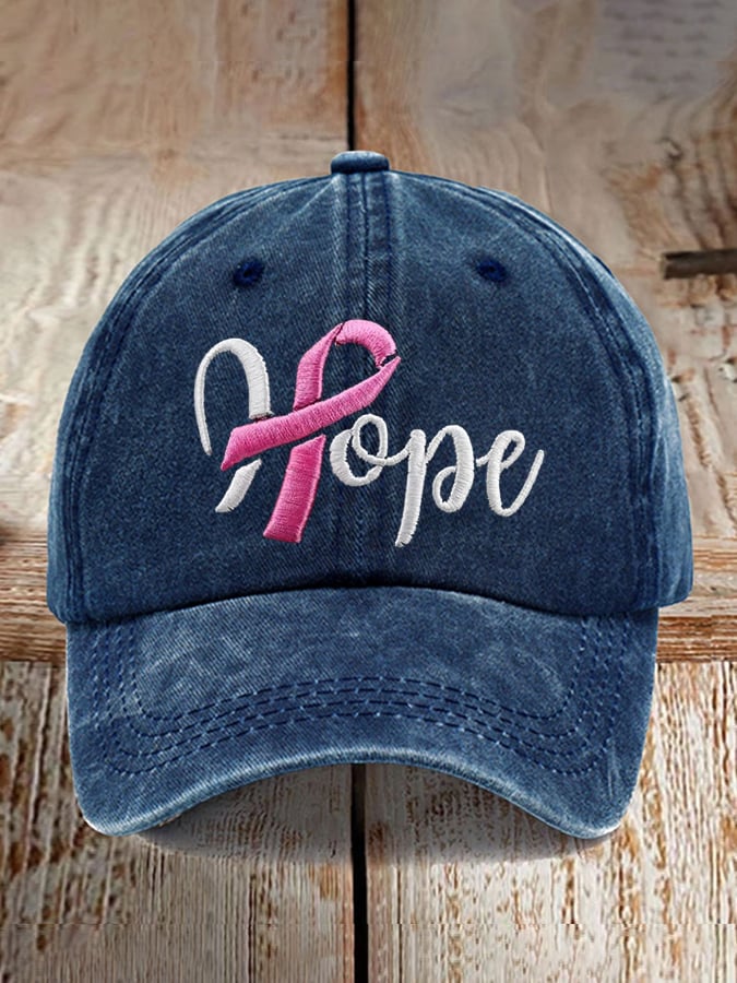 Breast Cancer Awareness Hope Print Baseball Cap