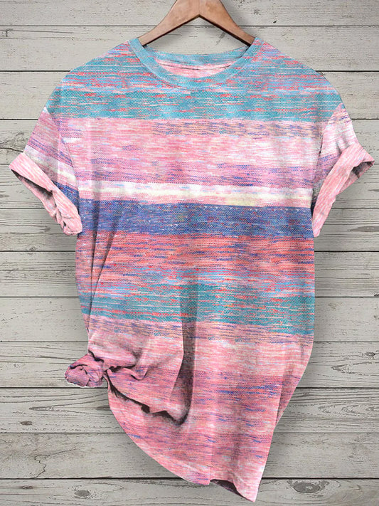 Women'S Breast Cancer Awareness Round Neck T-Shirt