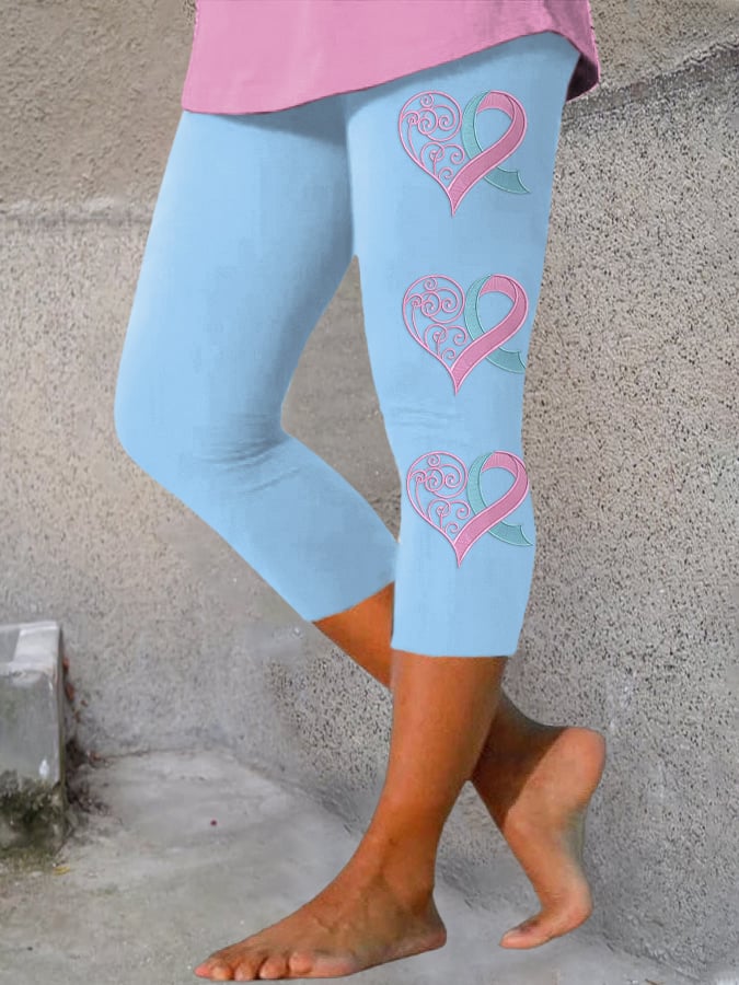 Women's Breast Cancer Awareness Print Leggings