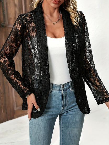Women'S Breast Cancer Lace Blazer