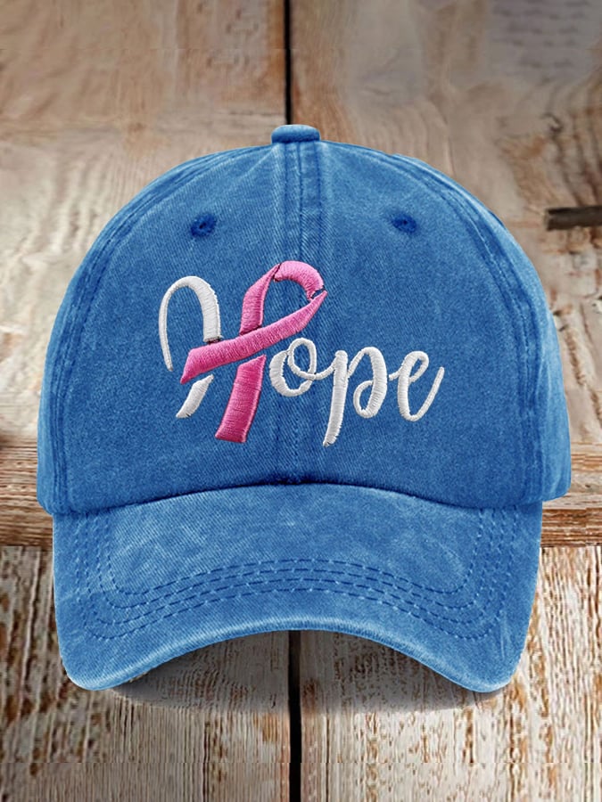 Breast Cancer Awareness Hope Print Baseball Cap