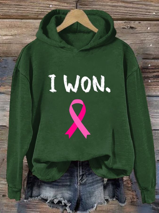 Women's Breast Cancer Survivor Printed Hoodie