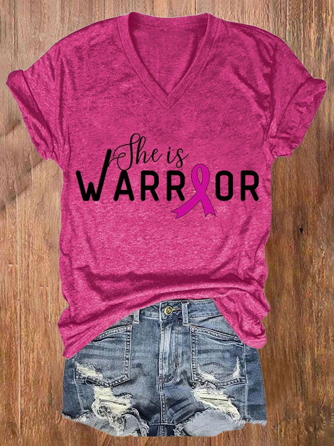 Breast Cancer Women's Casual Printed T-Shirt