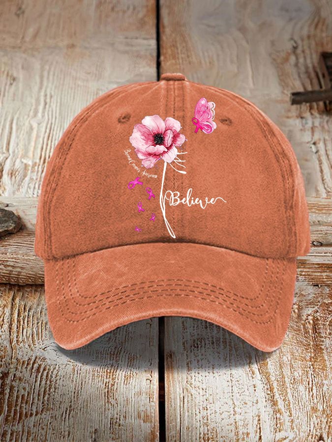 Breast Cancer Awareness Pink Floral Hat