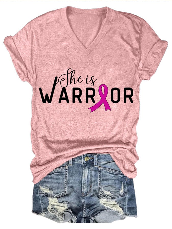 Breast Cancer Women's Casual Printed T-Shirt