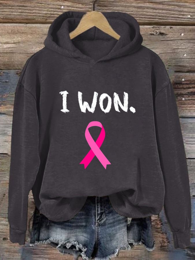 Women's Breast Cancer Survivor Printed Hoodie